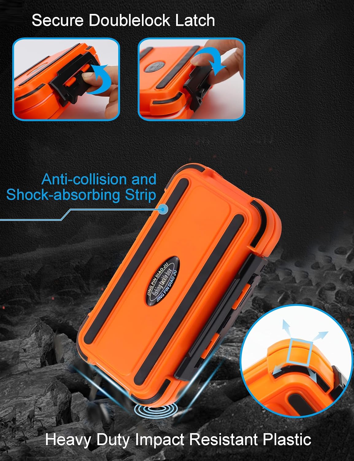 Hlotmeky Small Kayak Mini Tackle Box Waterproof Fishing Lure Box Terminal Storage Fishing Hook Organizer - Image 5